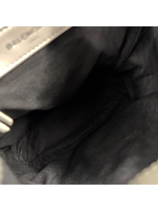 Balenciaga Motocross Leather Gray Backpack Silver main image 4